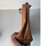 Steve Madden Clutch Purse Wrist Strap Zipper Brown Vegan Leather Classic Minimal Photo 4