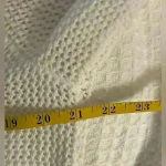 Christopher & Banks White Striped Open Knit Hooded Beach Sweater Size Large Photo 7