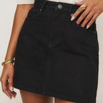 Reformation  Lydia High-Rise Black Denim Mini Skirt 24 Photo 0