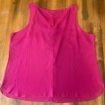 Worthington  NWT Top 1X Fuchsia Sleeveless Blouse V cut front Lightweight Photo 5