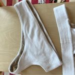 frankie's bikinis  Barb White Terry One Shoulder Top and Bottoms Photo 5