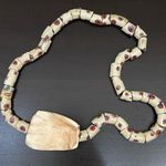 African Venetian Antique Bear Paw Evil Eye Millefiori Glass Trade Beads Necklace Photo 7