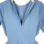 Tuckernuck Zeppelin Midi Dress Cut Outs Newport Blue White Braid Neck Medium Photo 8