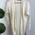 Ralph Lauren  White Cable Knit Open Front Cardigan Sweater S/M Photo 0