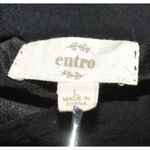 Entro Black Sleeveless A-Line Mini Dress L Floral Cream Embroidery High Neckline Photo 10