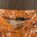 Floral Orange Tiered Ruffle Skirt Photo 2