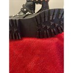 ZARA  Women's Black Pearl Buckle Motorcycle Faux Leather Combat Boot Sz 39 US 8.5 Photo 9