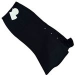 Baobab Katio Black Satin Maxi Skirt Small NWT Side Slit w/ Metal Hardware Photo 1