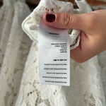 Free People  White Lace Olivia Long Sleeve Blouse Shirt Top, M Photo 8