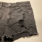 Aeropostale  Women’s Size 4 Mom Jean Shorts Black Distressed Denim Photo 1