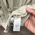 Maurice's Rayon Zip JACKET UTILITY Beige Epaulets Cinch Waist Photo 3