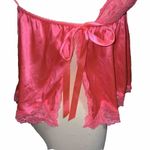 Victoria's Secret Victoria Secret Babydoll Lingerie Top Teddy Satin Hot Pink Lace Medium Photo 2