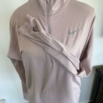 Nike Pink Quarter-Zip Sweatshirt Long Sleeve Relaxed Fit Photo 3