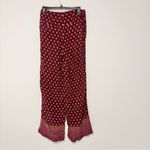 Anthropologie  Marsden Wide-Leg Pants‎ Geo Print Red orange size 2 Photo 3
