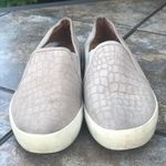 Joie  Huxley Light Gray Croc Embossed Suede Sneakers Sz 7.5 Photo 5