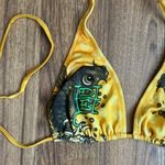 Ed Hardy Vintage Y2K Rare Yellow Koi Fish String Triangle Edgy Bikini Set NEW Photo 2