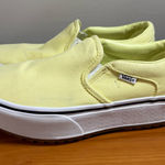 Vans  Asher Platform Slip On Sneaker Shoe Yellow Canvas Butter Pastel Skater W9.5 Photo 0