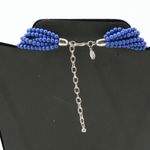 Joan Rivers New Starlet Style Beaded Flower Cluster Fringe Lapis Blue Necklace Photo 5
