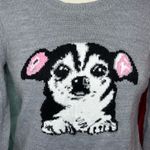 I Heart Ronson  Gray Sweater with Dog Design Photo 1