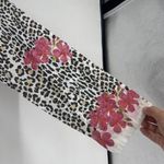 Graham Kandiah Leopard Print Floral 100% Cotton Tunic Top Resort Coverup Size S White Photo 5