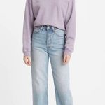 Levi's Ribcage Straight Ankle Crop Light Wash Button Fly Big E Re-release Jeans Photo 0