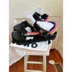 Sandro Paris Women's Sporty Platform Sandals Size 39 Black Purple Orange NWT Photo 5