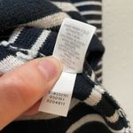 J.Jill  Navy Blue & White Striped Crew Neck Sweater Zipper Shoulder Womens XS Photo 5