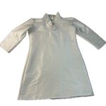 Haley And The Hound Indian Wedding Inspired Ivory Tunic Dress XS Ruffle‎ Satin Photo 4