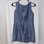 Telluride Clothing Company Blue floral Vintage Dress 100% Silk size 4 Pink Photo 3