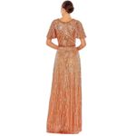 Mac Duggal  5538 Butterfly Sleeve Sequin Copper Dress Size 6 New w/ Tag MSRP $598 Photo 2