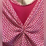SL Fashions Pink Polka Dot Cute Summer Dress with Ruffled Front Photo 3