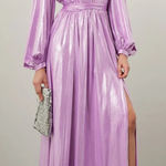 Bronx and Banco  Zoe Lame Gown Cocktail Maxi Dress Purple Size‎ XS Photo 0