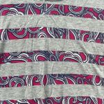 LuLaRoe Lynnae Long Sleeve Top Hot Pink Paisley Stripe XS Photo 1