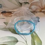 Blue and White Beaded Bracelets Photo 0