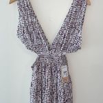 Charmed Hearts  Cutout sides purple & white maxi dress Photo 1