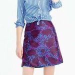 J.Crew Floral Jacquard Midnight Floral Mini Skirt Photo 0