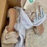 A New Day Women's Cream Ruffle Sandals Photo 0