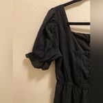 AQUA  For Bloomingdale’s Black Ruffle Embroidered Mini Dress Size M New W/ Tag Photo 6