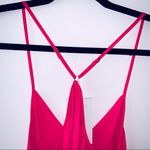 Amanda Uprichard NWT Neon Pink Racerback Lined Flounce Romper Photo 6