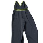 Alice + Olivia Jeri Piped Jumpsuit Black/Neon Yellow Size 6 Photo 6