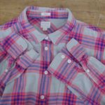 J.Crew Ladies' Button Up Plaid Flannel "Boy Fit" Collared Shirt XL Photo 3