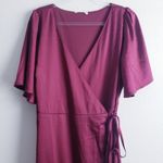 Baltic Born  Vara Satin Maxi Wrap Dress Wine Red Satin New Without Tags Photo 3