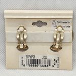 Dana Buchman NWT Gold & Cream Clip-On Earrings Photo 2