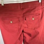 Gloria Vanderbilt Womens Size 8 Red Pull On Wide Leg Cropped Pants Casual Career Photo 6