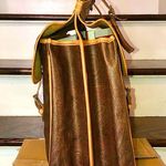 ETRO Milano Red Paisley Coated Canvas Vachetta Double Sides Travel Bag 55cm Photo 4