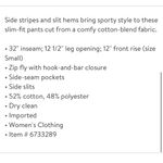 Rag and Bone Joan Slit Hem Slim Fit Pants New with tags! Womens Size Medium Photo 13