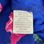 Pink Owl  Large Floral V Neck Open Back Mini Dress Flowy Watercolor Spring Summer Photo 4