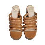 Vince Camuto Womens 9 Patrest Leather Platform Sandal in Light Cognac NEW Photo 3