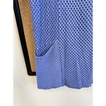 Habitat  Womens Top Blouse Blue Textured Artsy‎ Small Patchwork Pockets Photo 3