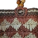 Raffia crochet shoulder bag Brown Photo 5